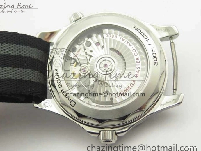 0113 2018 Seamaster Diver 300M VSF Best Edition Black Ceramic Dial on Black Gray Nato Strap A Unique 8057